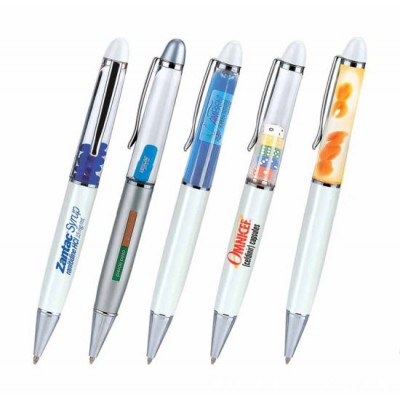 Wholesale Novelty Floating Liquid Ballpoint Pen with Logo Customized